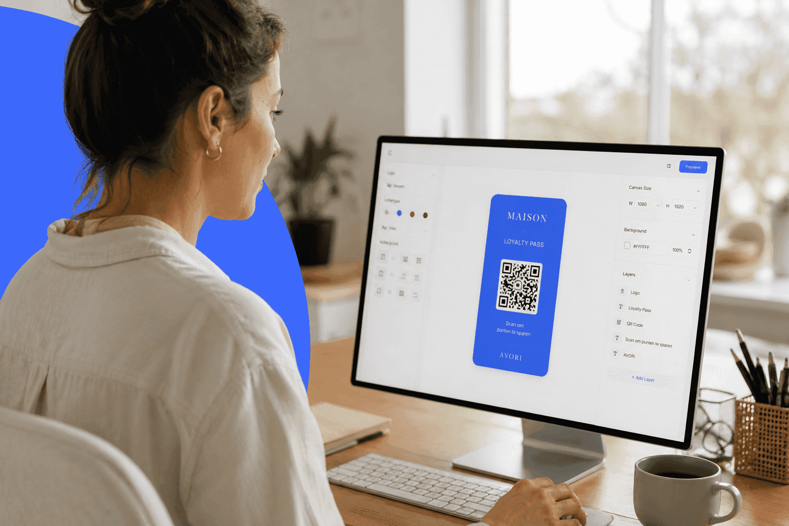 Een branded Wallet-pass ontwerpen in de Resyno editor